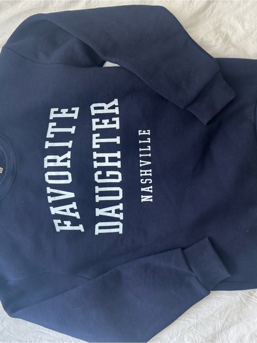 Favorite Daughter Navy & White Pullover Sweatshirt